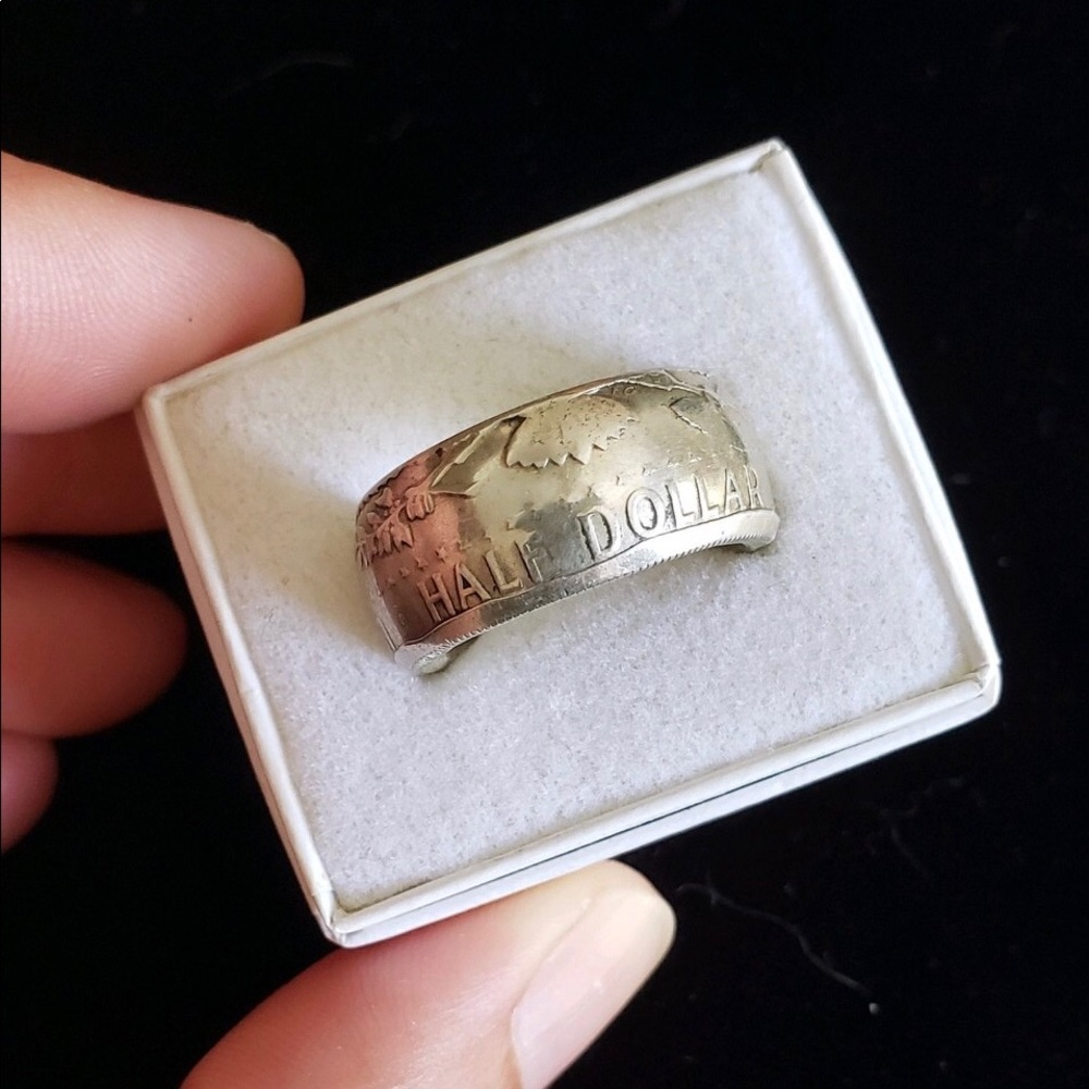 Handcrafted silver Coin Ring | Kennedy Half Dollar